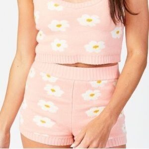 Altar’d State Pink daisy Shorts